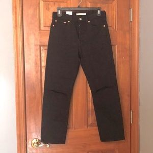 Wedgie straight black Levi’s jeans